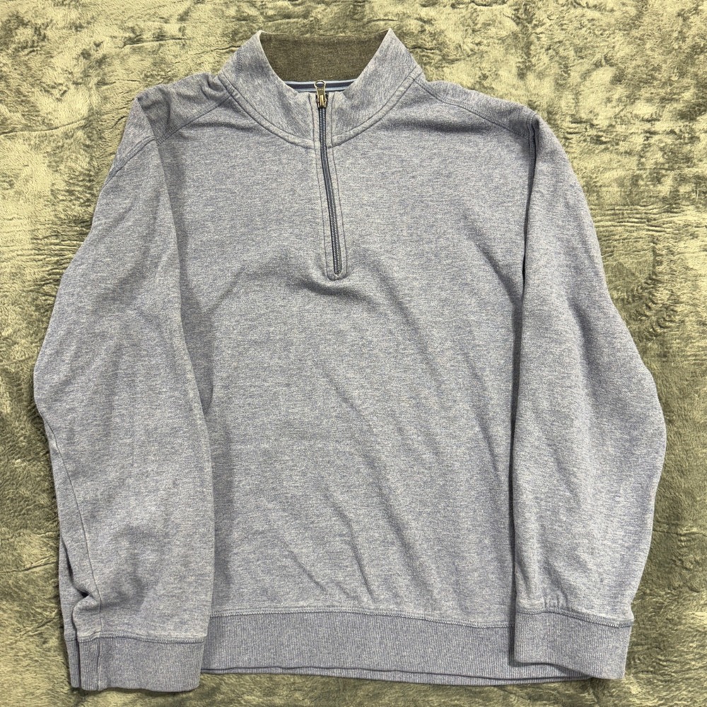 English Laundry Quarter Zip Pullover Mens XL Blue 1320940